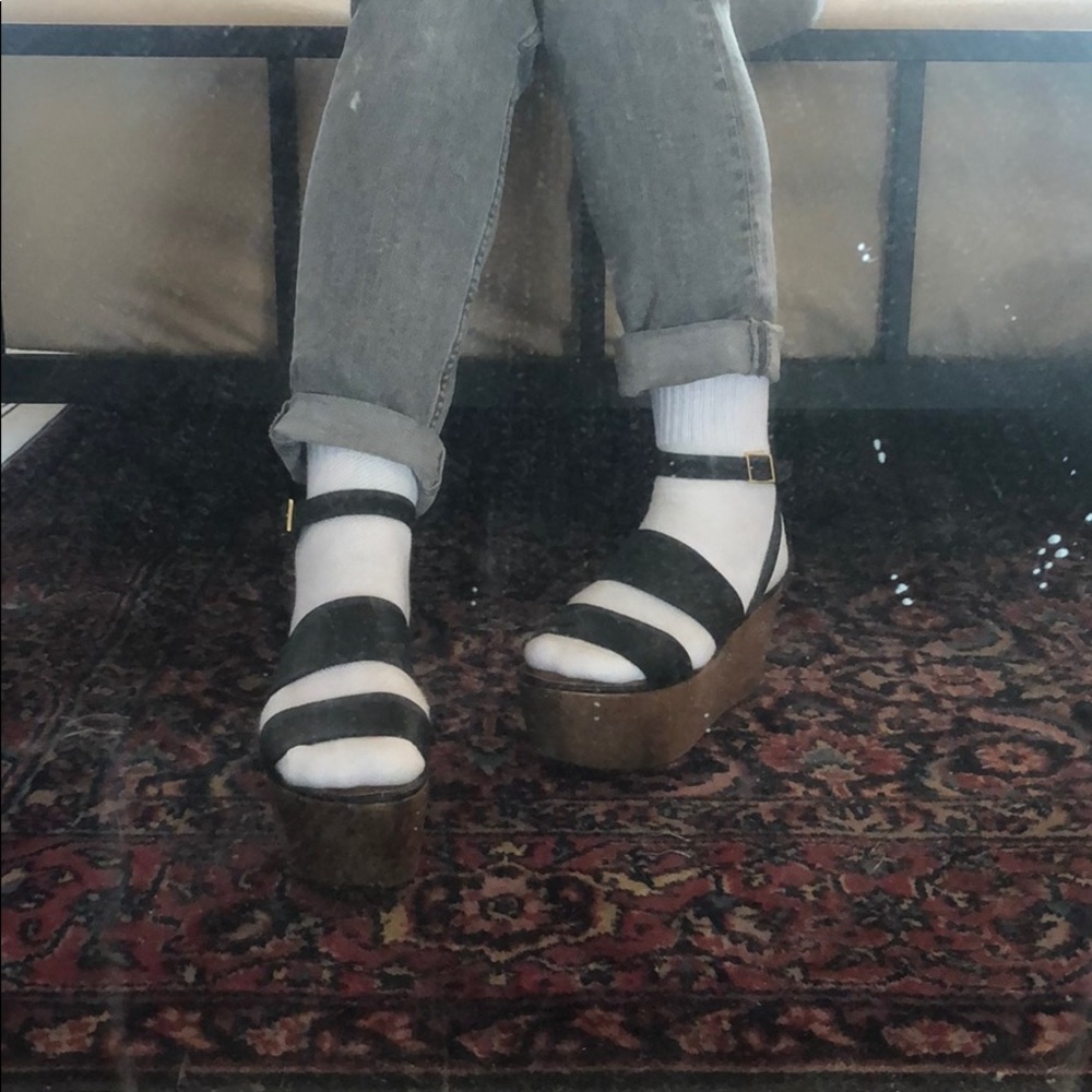 Elizabeth & James Wood + Leather Flatforms